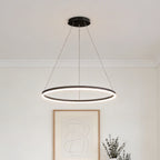 Black LED Ring Chandelier