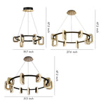 Modern Gold Acrylic Chandelier