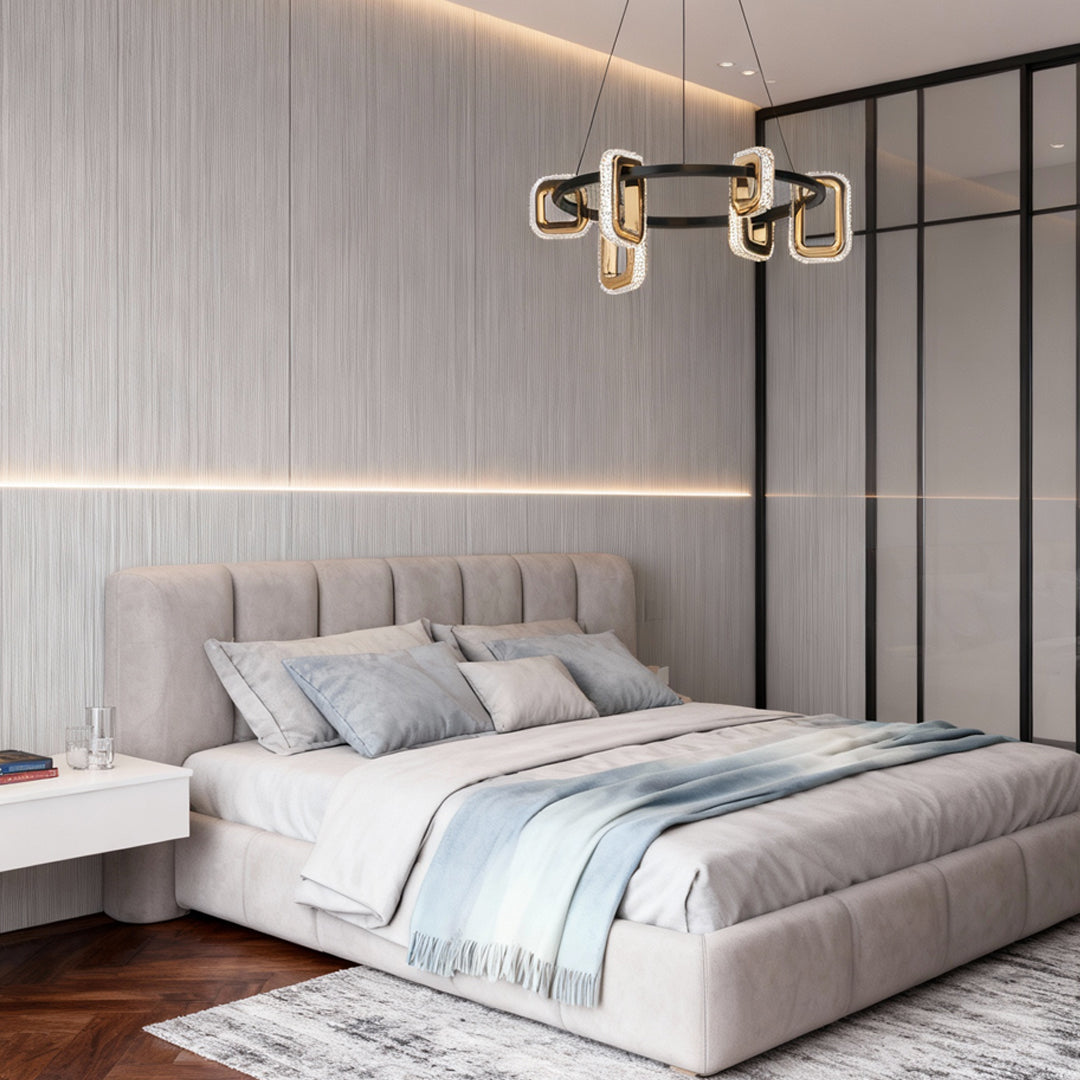 Modern Gold Acrylic Chandelier