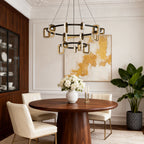 Modern Gold Acrylic Chandelier