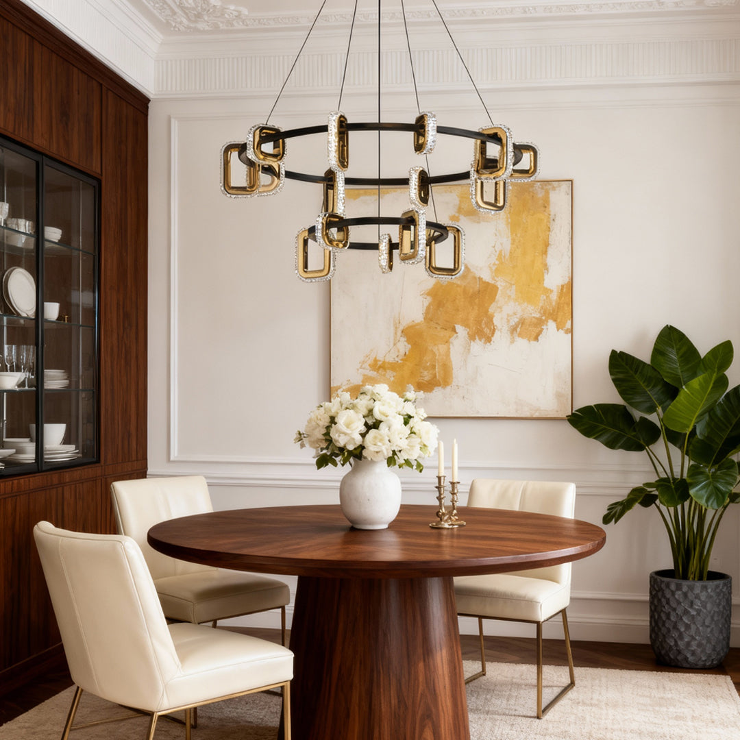 Modern Gold Acrylic Chandelier