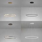 Black LED Ring Chandelier