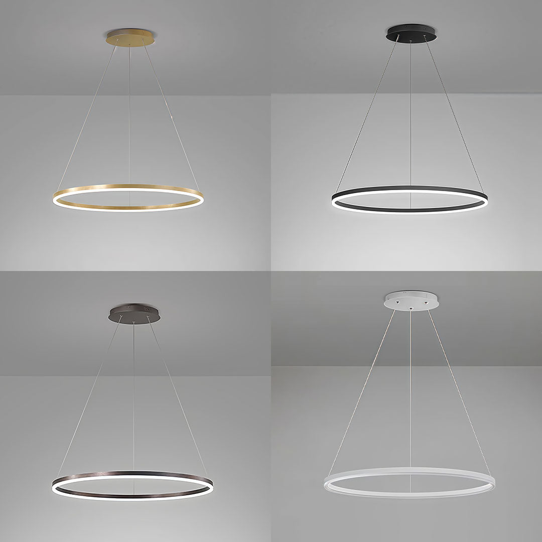 Black LED Ring Chandelier