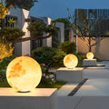 Moon Stone Pillar Light — Solar & Wired Outdoor Post Lamp