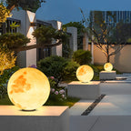 Moon Stone Pillar Light — Solar & Wired Outdoor Post Lamp
