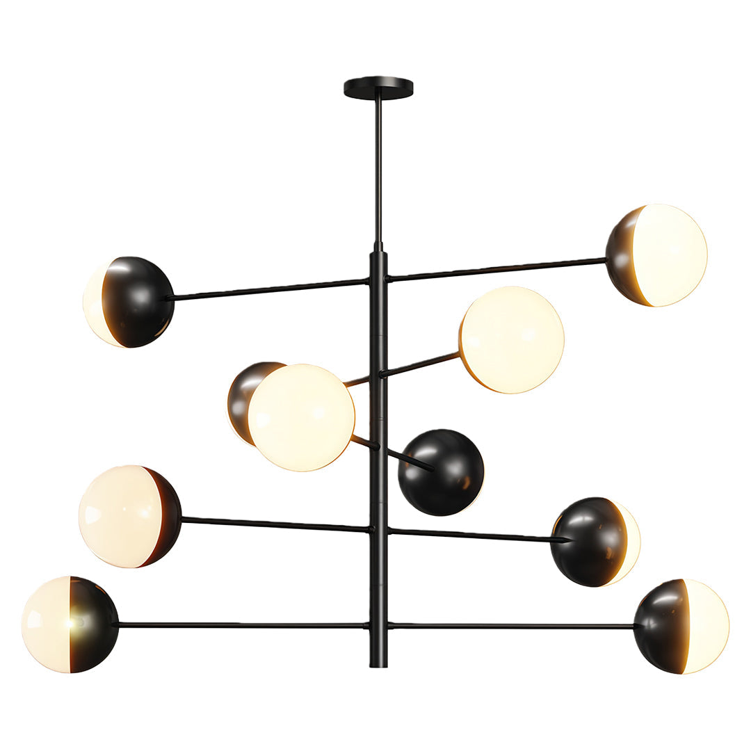 Solid Copper Globe Chandelier