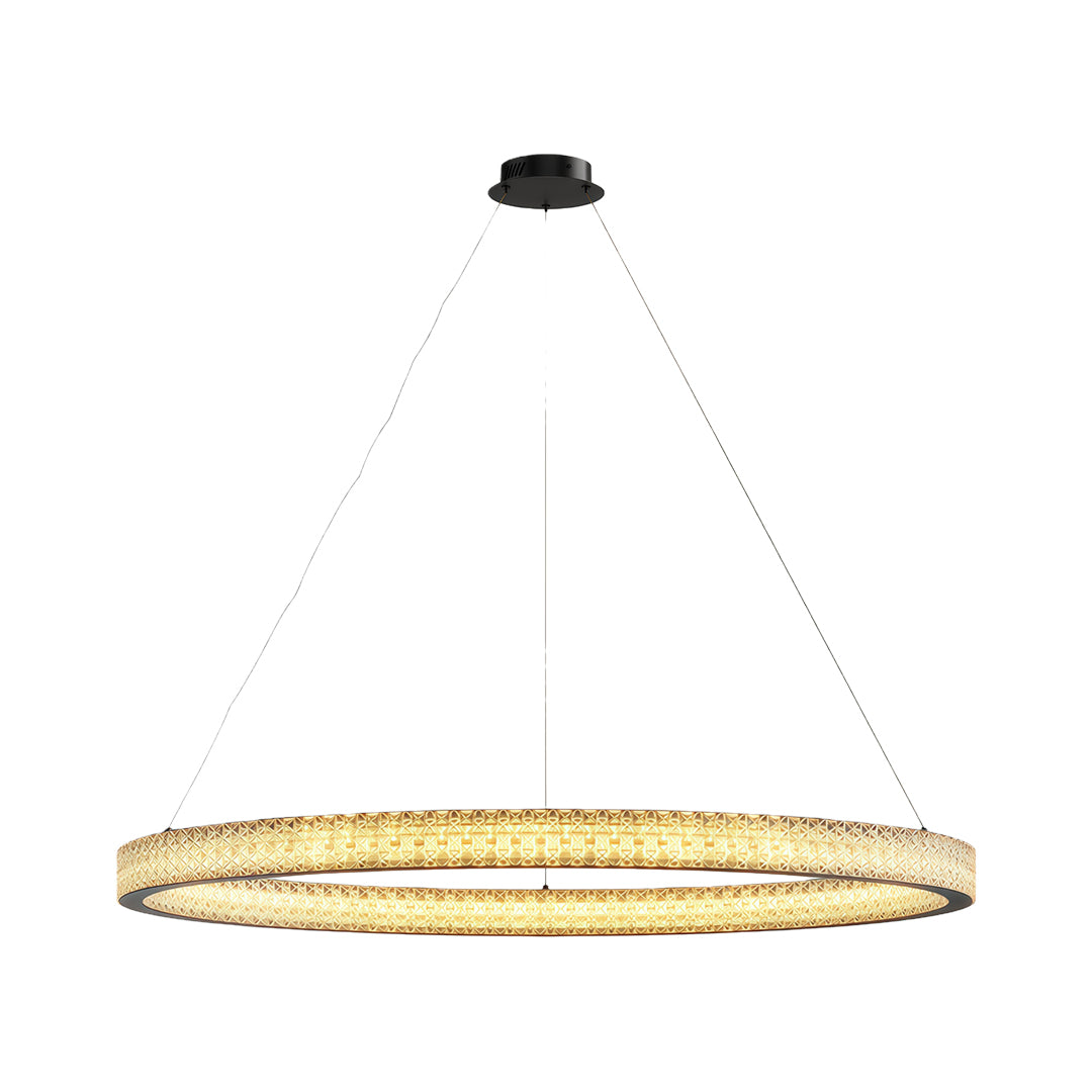 Circular Modern Copper Chandelier