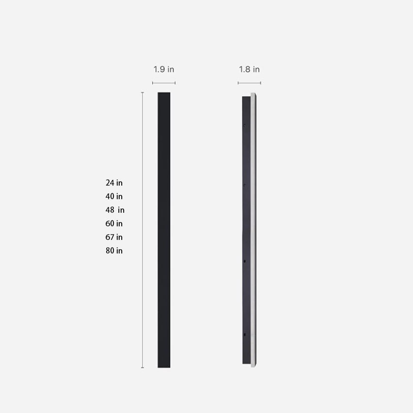 Black Linear LED Outdoor Wall Light — Modern Strip Exterior Lighting