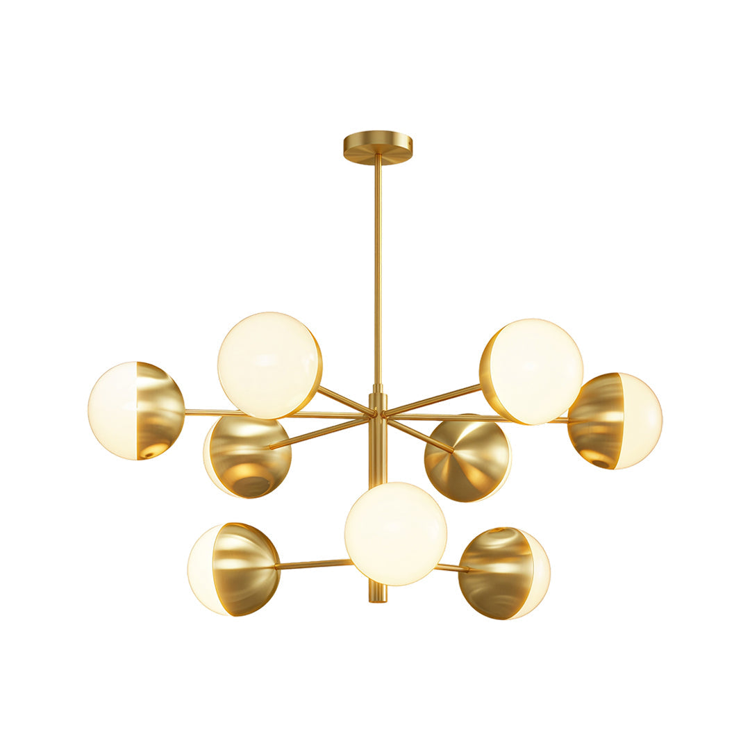 Solid Copper Globe Chandelier