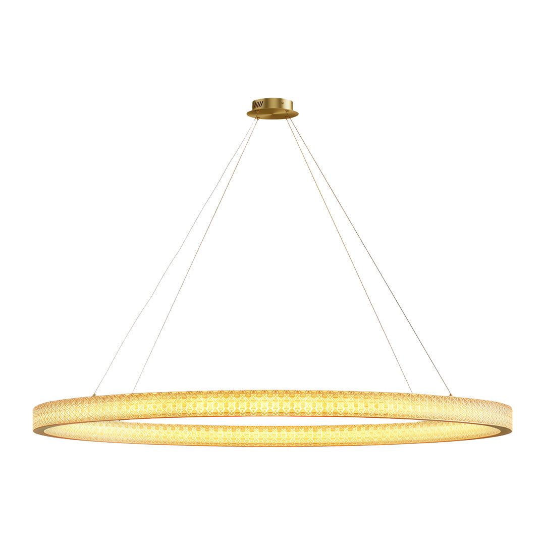 Circular Modern Copper Chandelier