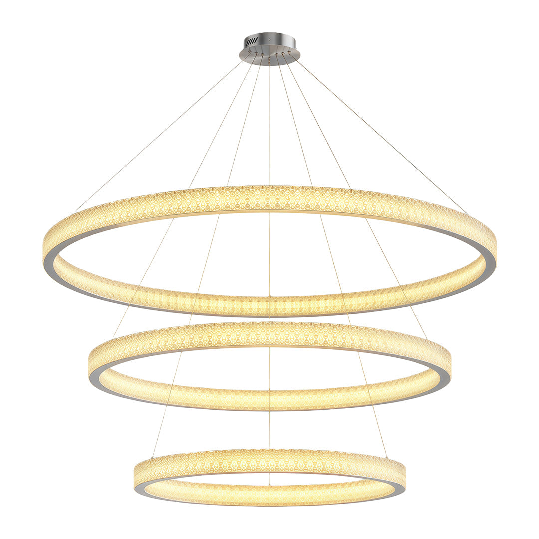 Circular Modern Copper Chandelier