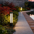 Cylindrical LED Bollard Light — Modern Outdoor Landscape Post Lamp