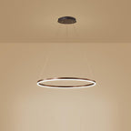 Black LED Ring Chandelier