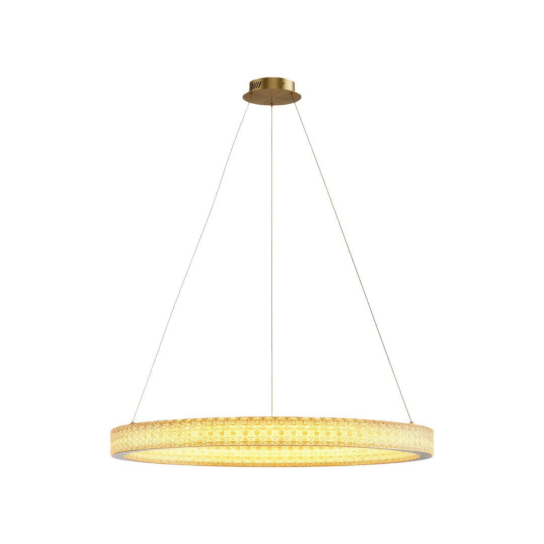 Circular Modern Copper Chandelier
