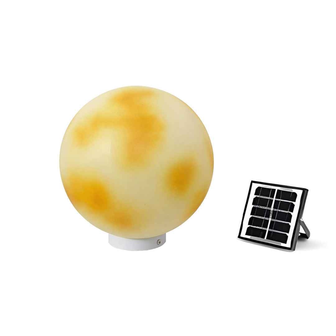 Moon Stone Pillar Light — Solar & Wired Outdoor Post Lamp