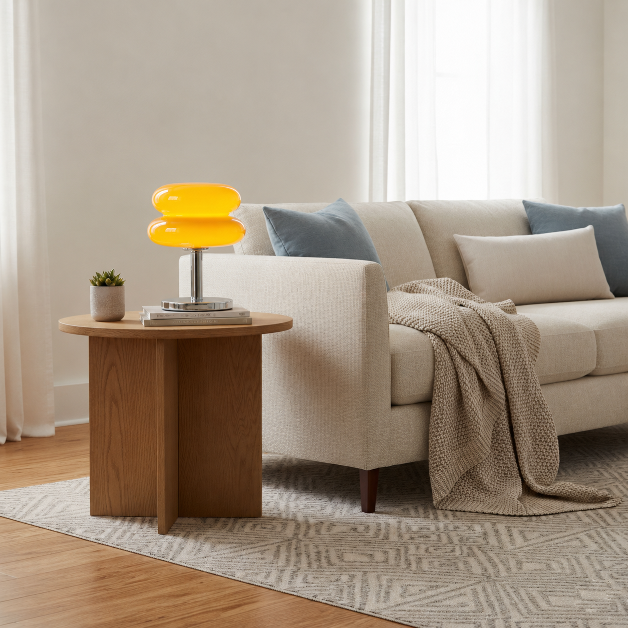 Modern Glass Tart Table Lamp