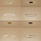 Black LED Ring Chandelier