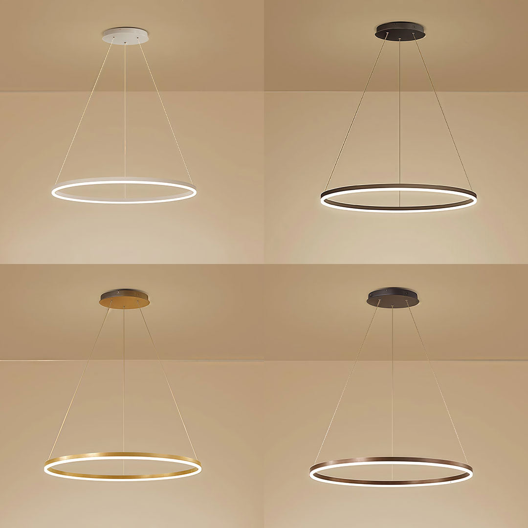 Black LED Ring Chandelier