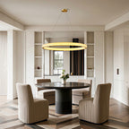 Circular Modern Copper Chandelier