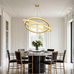 Circular Modern Copper Chandelier