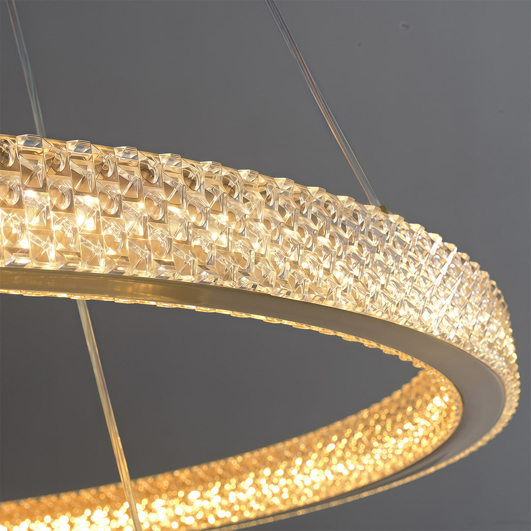 Circular Modern Copper Chandelier