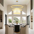 Circular Modern Copper Chandelier