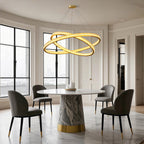 Circular Modern Copper Chandelier