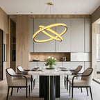 Circular Modern Copper Chandelier