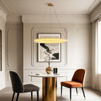 Circular Modern Copper Chandelier